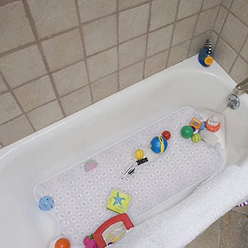 YINENN Non Slip Bath and Shower Safety Mats for Bathroom Stall and Tub Floor, Extra Large 40x16 Inch, Machine Washable,